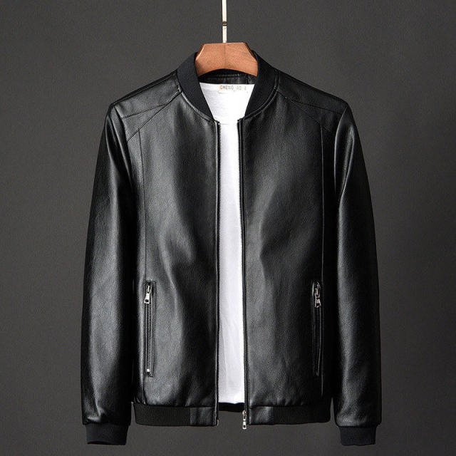 Antonios Leather Baseball Jacket - Antonios