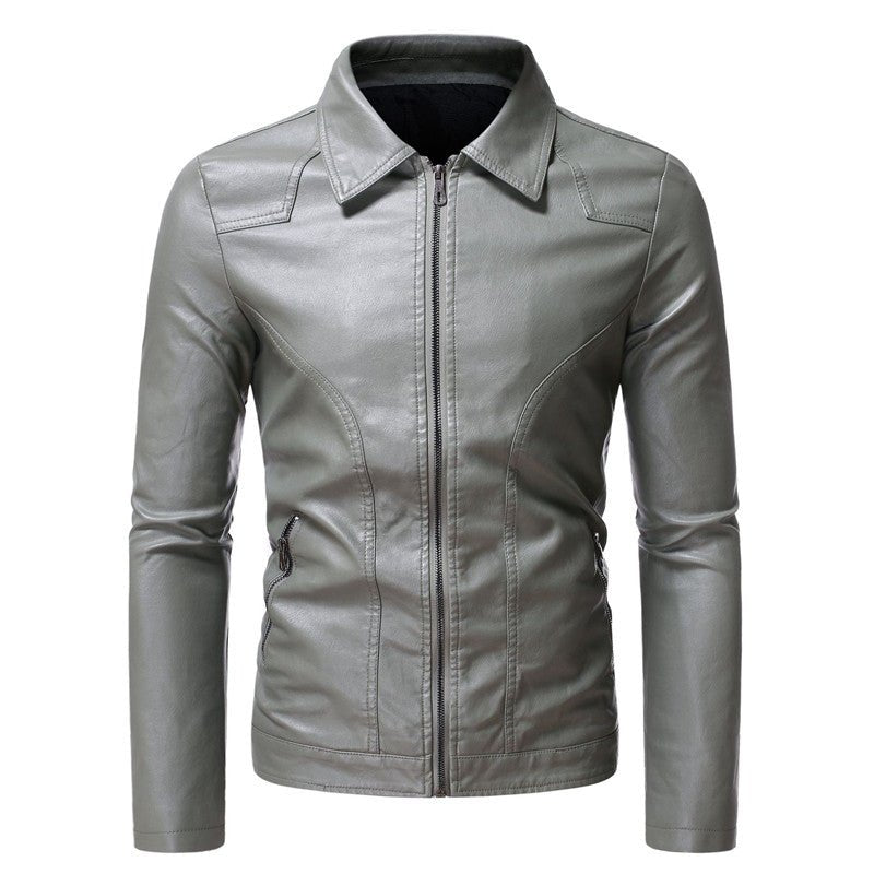 Antonios Loco Leather Slim Fit Jacket - Antonios