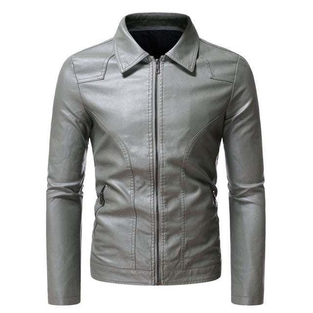 Antonios Loco Leather Slim Fit Jacket - Antonios