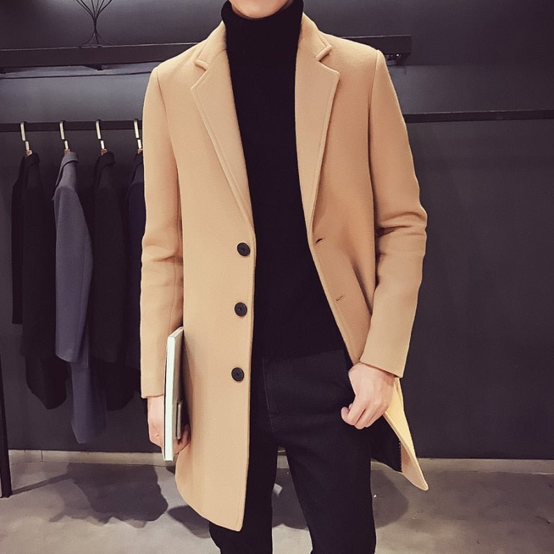 Antonios Long 3 Button Coat Men - Antonios