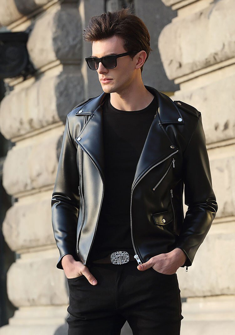 Antonios Motorcycle Leather Jacket - Antonios