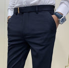 Antonios Navy Blue Casual Pants - Antonios