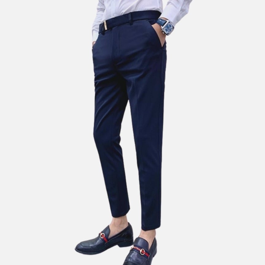 Antonios Navy Blue Casual Pants - Antonios