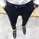 Antonios Navy Blue Casual Pants - Antonios