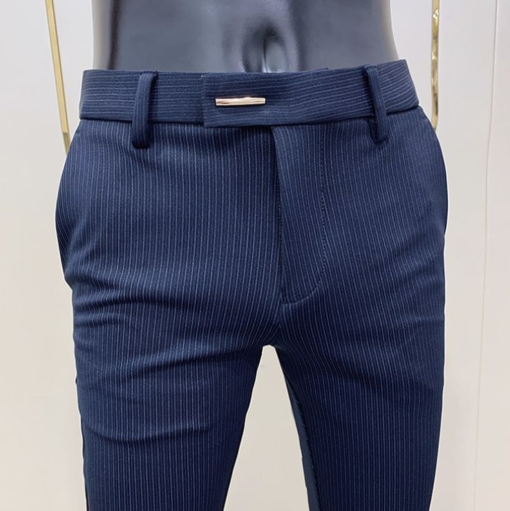 Antonios Navy Blue Casual Pants - Antonios