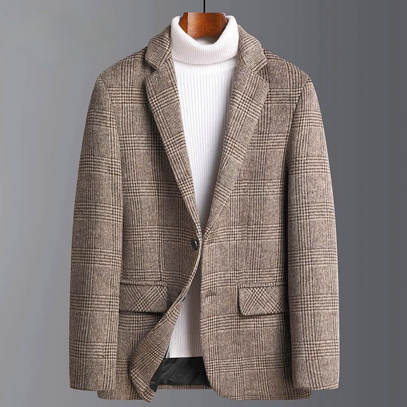Antonios Plaid Pattern Men Blazer - Antonios