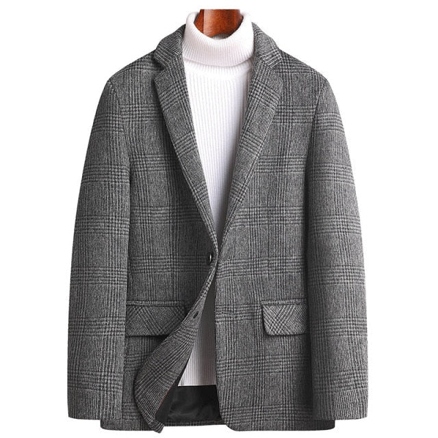 Antonios Plaid Pattern Men Blazer - Antonios
