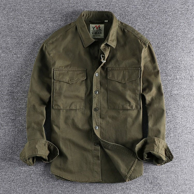 Antonios Premium Cotton Cargo Shirt Men - Antonios
