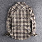 Antonios Retro Plaid Long Sleeve Shirt Men - Antonios