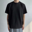 Antonios Round Collar Short Sleeve T-shirt Men - Antonios