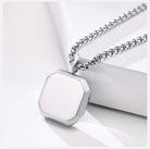 Antonios Rubin Stainless Steel Necklace Men - Antonios