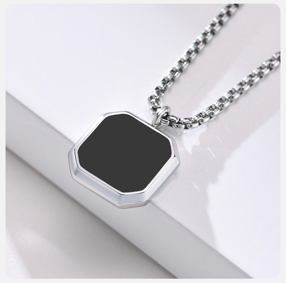 Antonios Rubin Stainless Steel Necklace Men - Antonios