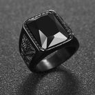 Antonios Rubin Stainless Steel Ring - Antonios