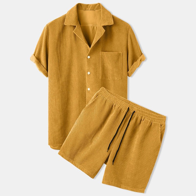 Antonios Solid Summer Set 2 piece ( T-Shirt + Shorts ) - Antonios