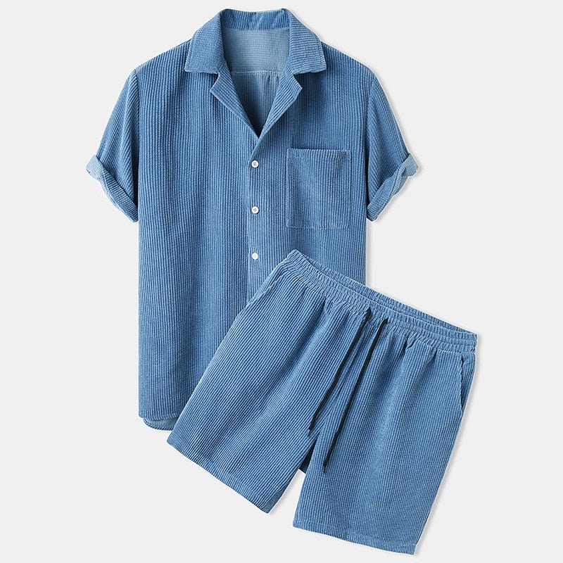 Antonios Solid Summer Set 2 piece ( T-Shirt + Shorts ) - Antonios