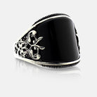 Antonios Stainless Steel Black Ring Men - Antonios