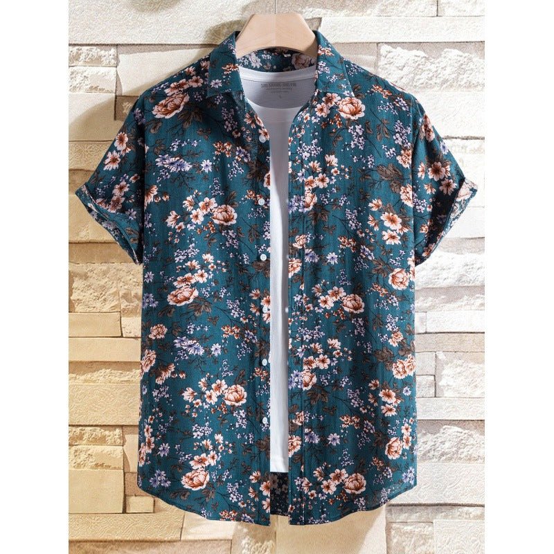 Antonios Summer Floral Print Shirt Men - Antonios