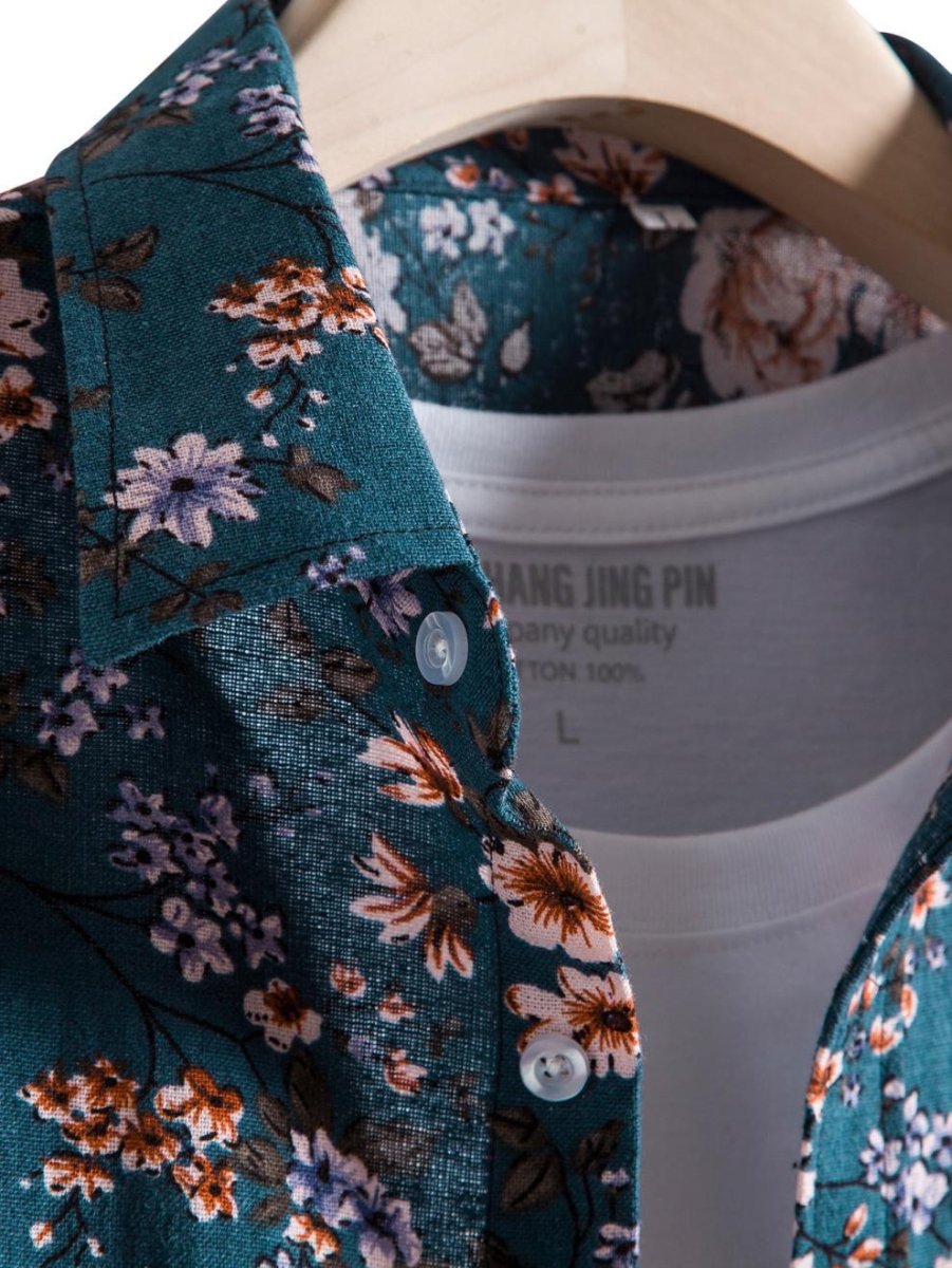 Antonios Summer Floral Print Shirt Men - Antonios
