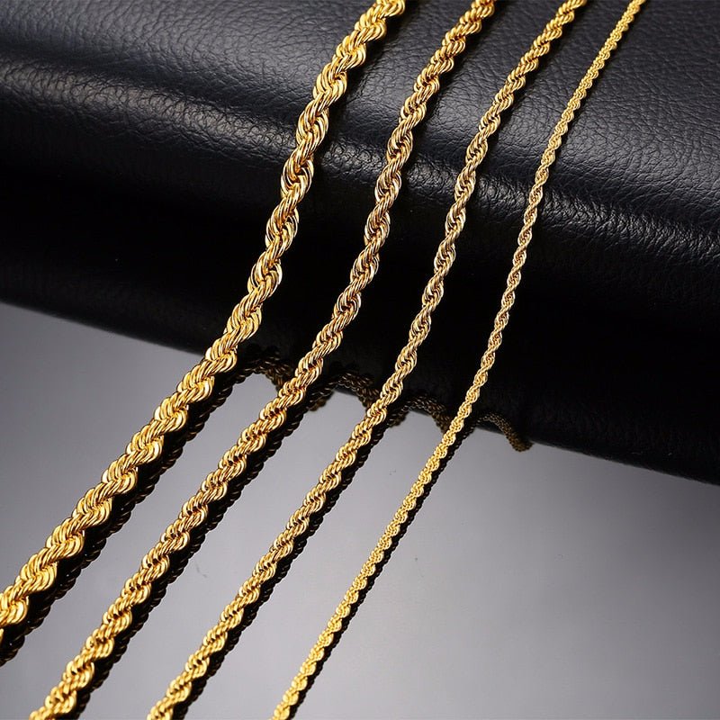 Antonios Twist Stainless Steel Necklace Men - Antonios