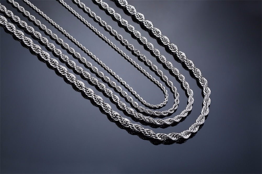 Antonios Twist Stainless Steel Necklace Men - Antonios