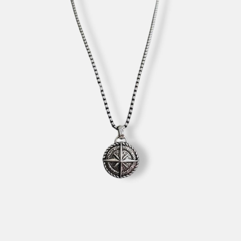 Antonios Vintage Stainless Steel Necklace Men - Antonios