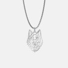 Antonios Wolf Pendant Stainless Steel Necklace - Antonios
