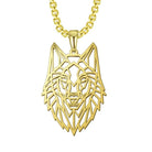 Antonios Wolf Pendant Stainless Steel Necklace - Antonios