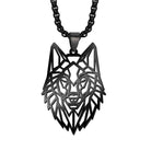 Antonios Wolf Pendant Stainless Steel Necklace - Antonios