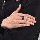 Antonios Zircon Stainless Steel Ring Men - Antonios