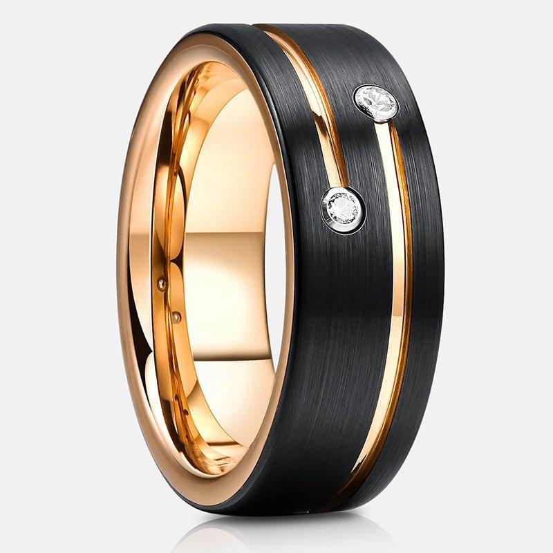 Antonios Zircon Stainless Steel Ring Men - Antonios