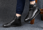 AntoniosClothing Genuine Leather Black High - Shoes - Antonios