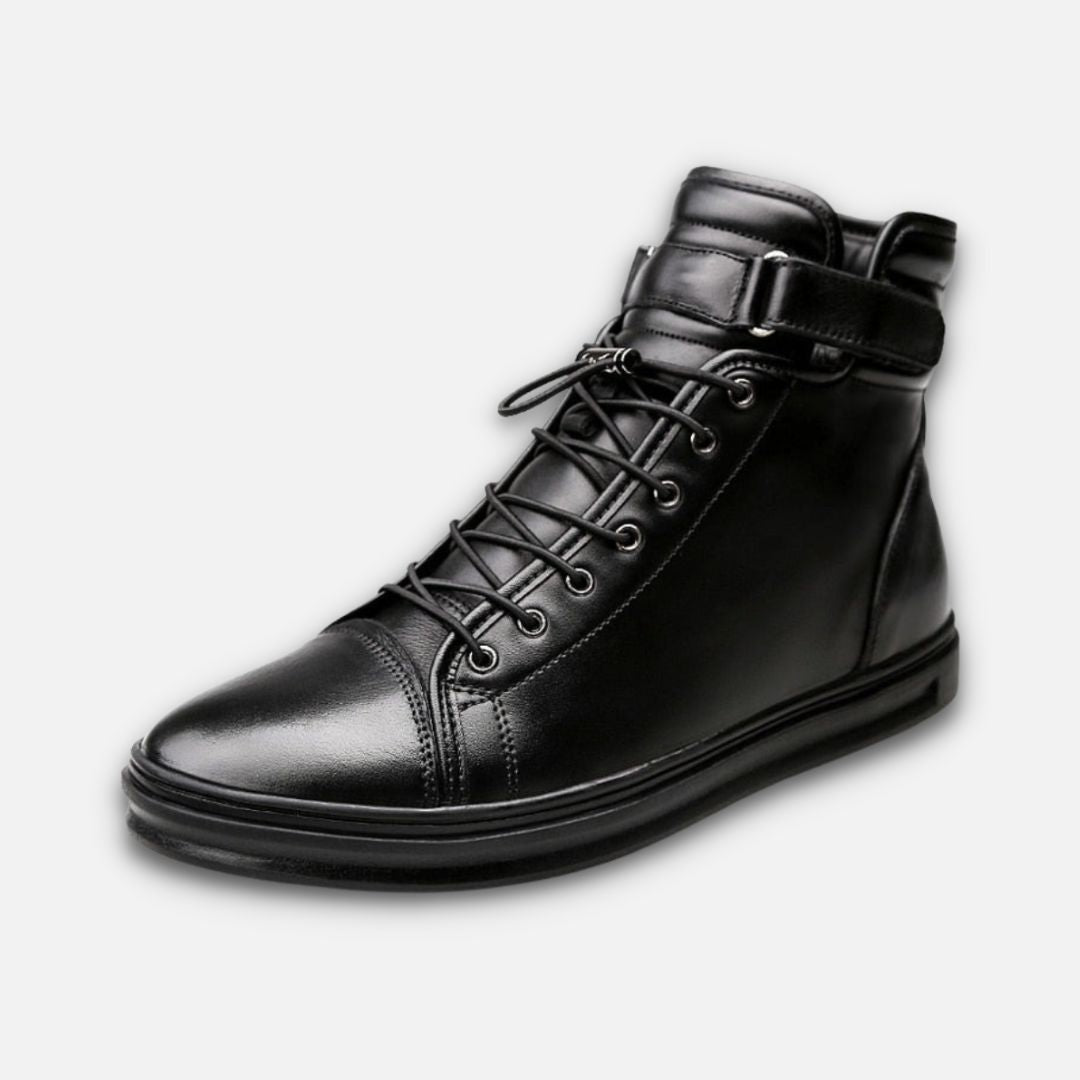 AntoniosClothing Genuine Leather Black High - Shoes - Antonios