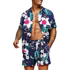 Antoniosclothing Hawaiian casual summer print set 2 piece ( T-Shirt+Shorts) - Antonios
