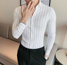 AntoniosClothing Men's Striped Business Shirt - Antonios