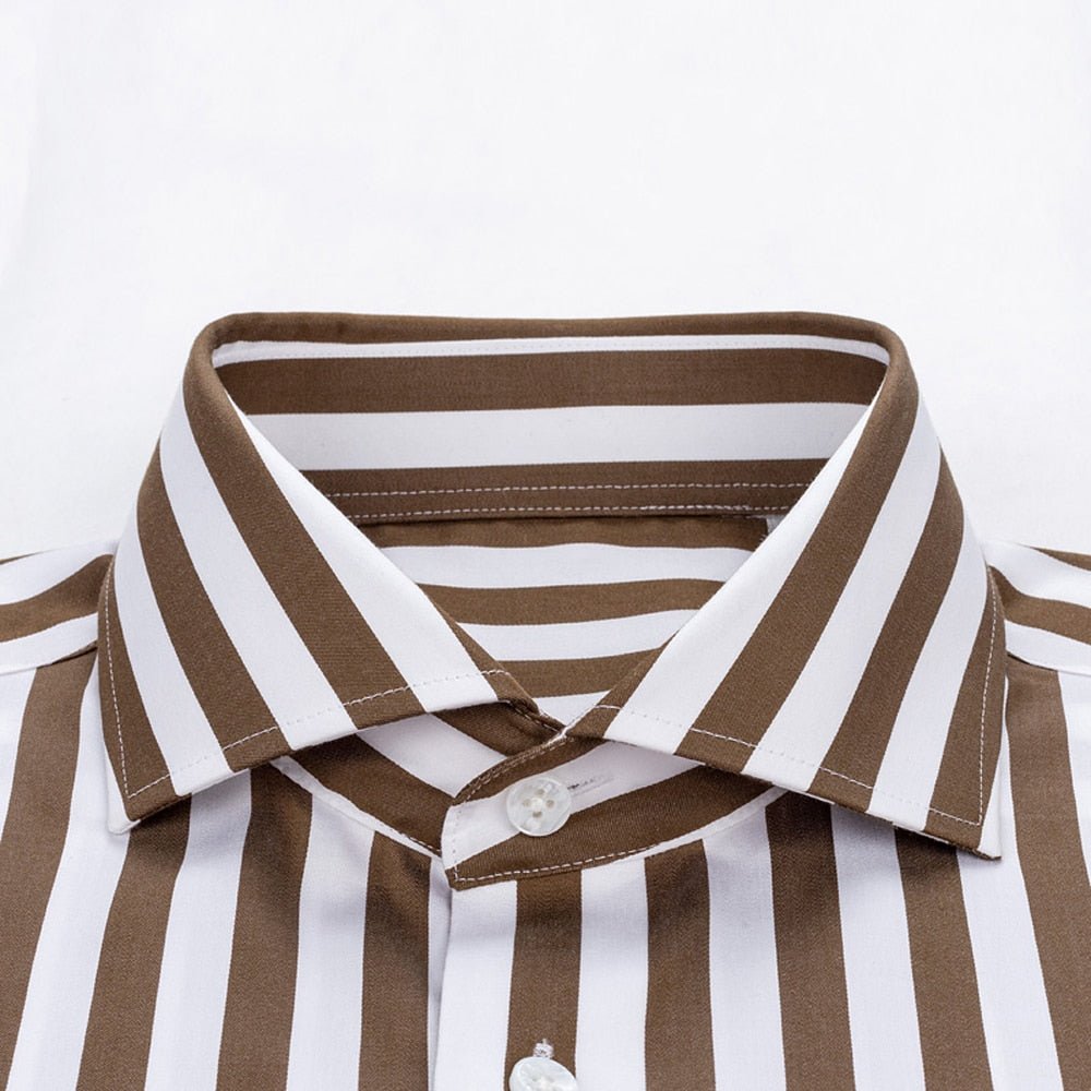 AntoniosClothing Striped Office Long - Sleeve Shirt - Antonios