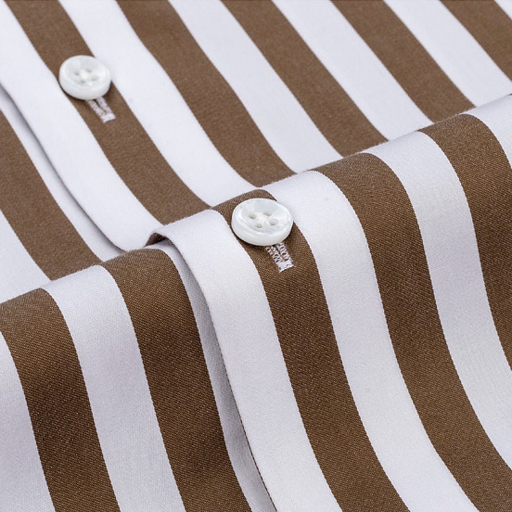 AntoniosClothing Striped Office Long - Sleeve Shirt - Antonios