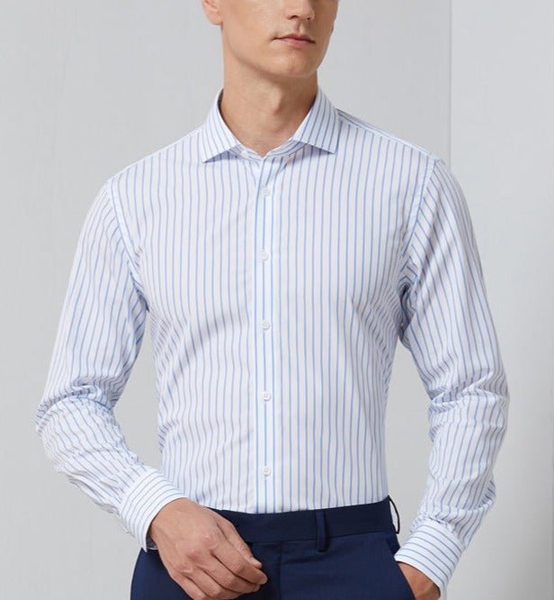 AntoniosClothing Striped Office Long - Sleeve Shirt - Antonios