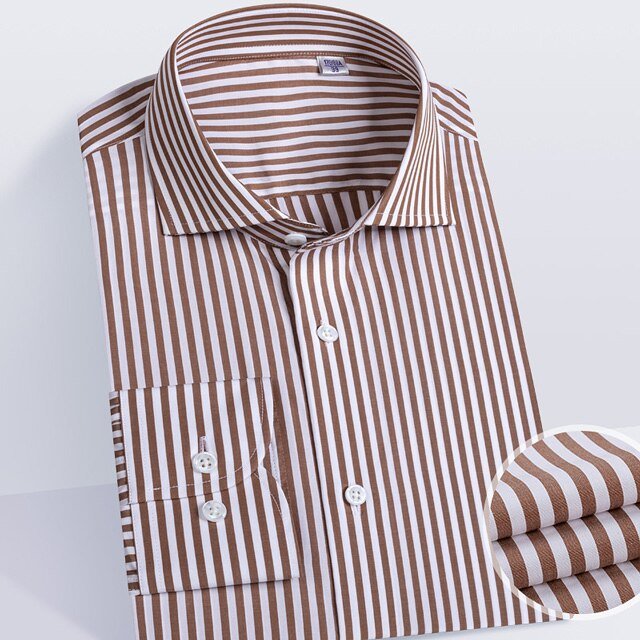 AntoniosClothing Striped Office Long - Sleeve Shirt - Antonios
