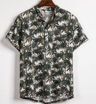 Beach Hawaiian Floral Print Short Sleeve Shirt - Antonios