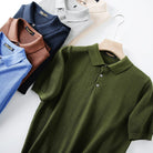 Business Knitting Polo Short Sleeve T-shirt Man - Antonios