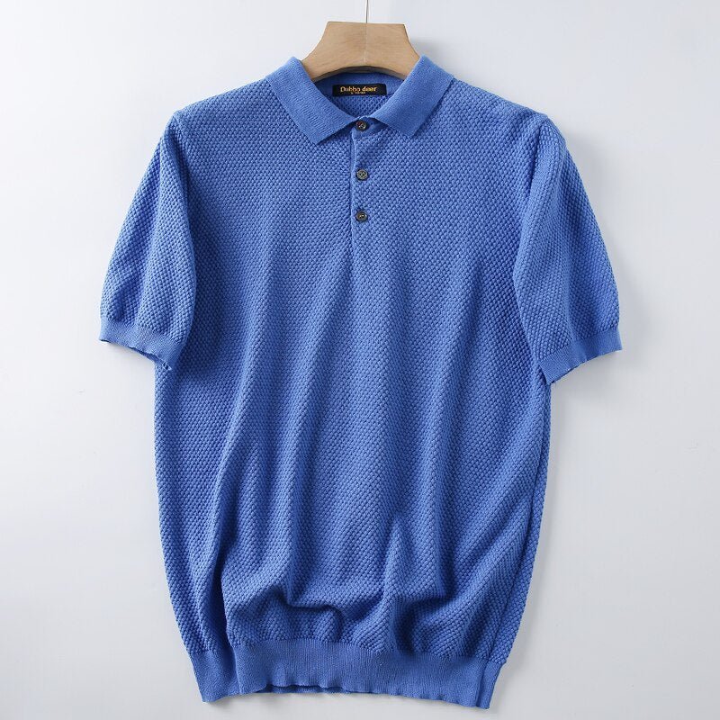 Business Knitting Polo Short Sleeve T-shirt Man - Antonios