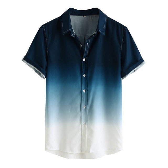 Gradient Cotton Loose Shirt - Antonios