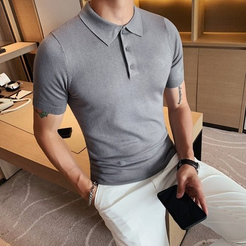 Summer Cotton Short - Sleeve Polo T-Shirt - Antonios