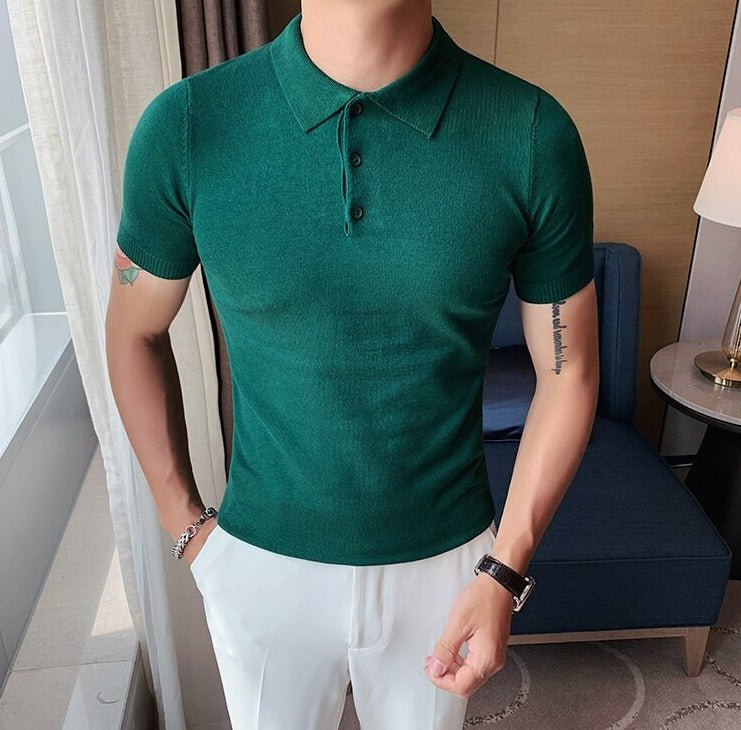 Summer Cotton Short - Sleeve Polo T-Shirt - Antonios