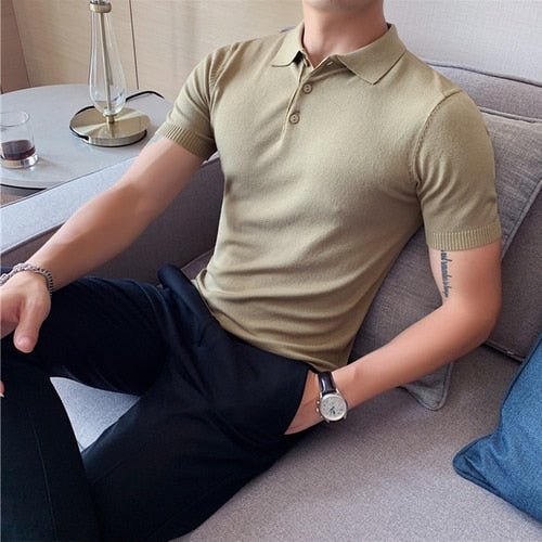 Summer Cotton Short - Sleeve Polo T-Shirt - Antonios