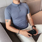 Summer Cotton Short - Sleeve Polo T-Shirt - Antonios